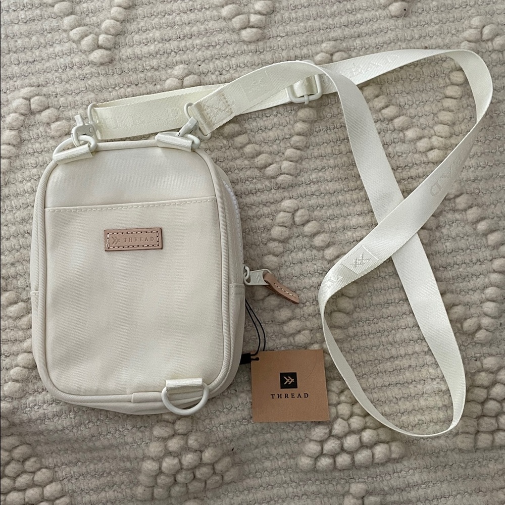 Thread Cream Crossbody Bag